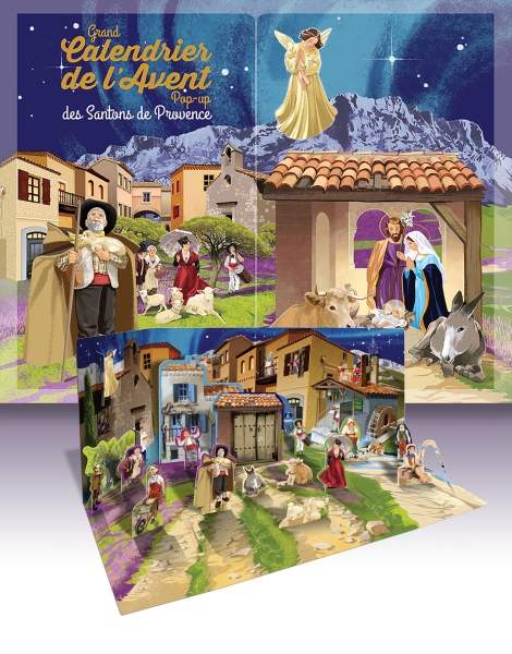 Grand calendrier de l'Avent pop-up des Santons de Provence - Editions  Artège Le Sénevé